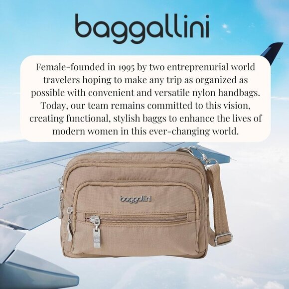 Baggallini Women's Triple Zip Crossbody Travel Bag – Beach Ready - Picture 6 of 6